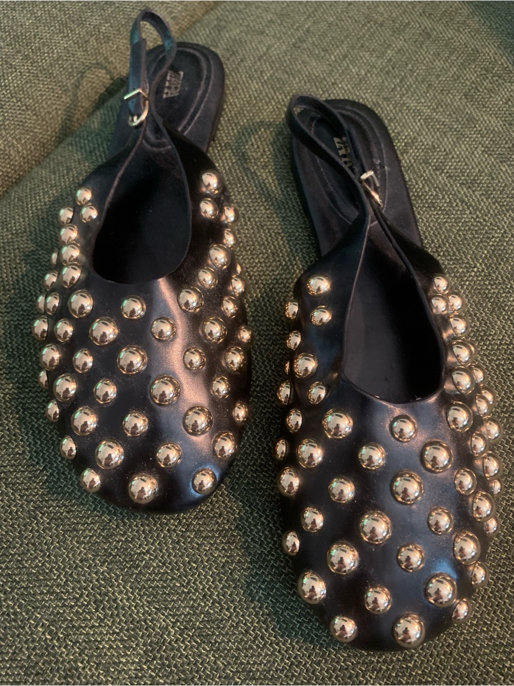 Zara gold studded slingbacks❤️❤️❤️ - Picture 5 of 9